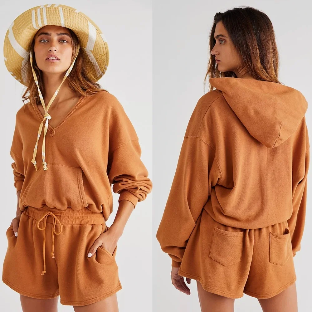 Free People Kickin It Romper - Picture 1 of 8